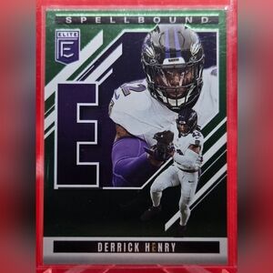 Panini Elite Spellbound Derrick Henry Card - GREEN LETTER / E